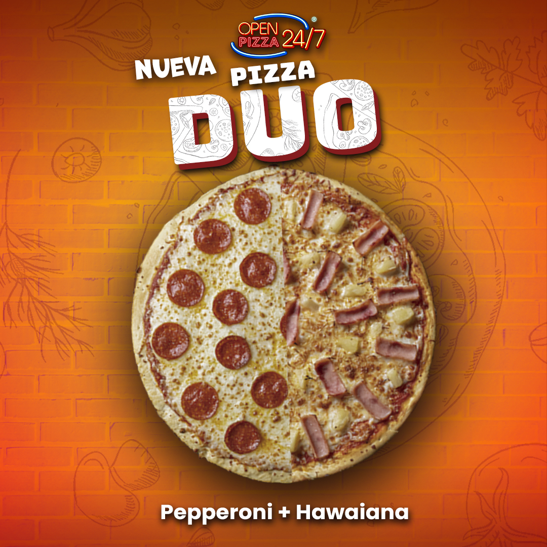 Pizza Dúo Pepperoni y  Hawaiana!